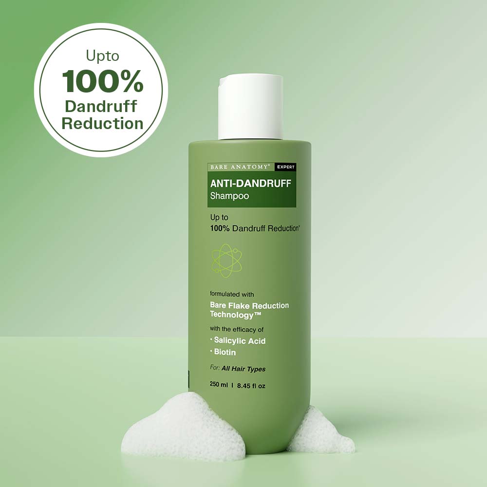 Bare Anatomy Expert Anti-Dandruff Shampoo Targets Oily Scalp And Sheds Dry Flakes Clears away dandruff flakes Relieves from excessive oil 8.4 Ounce