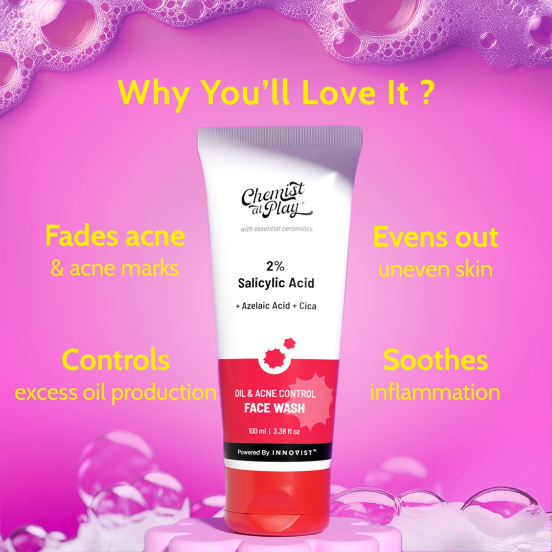 2% Salicylic Acid Face Wash for Acne & Oil Control - 100 ml
