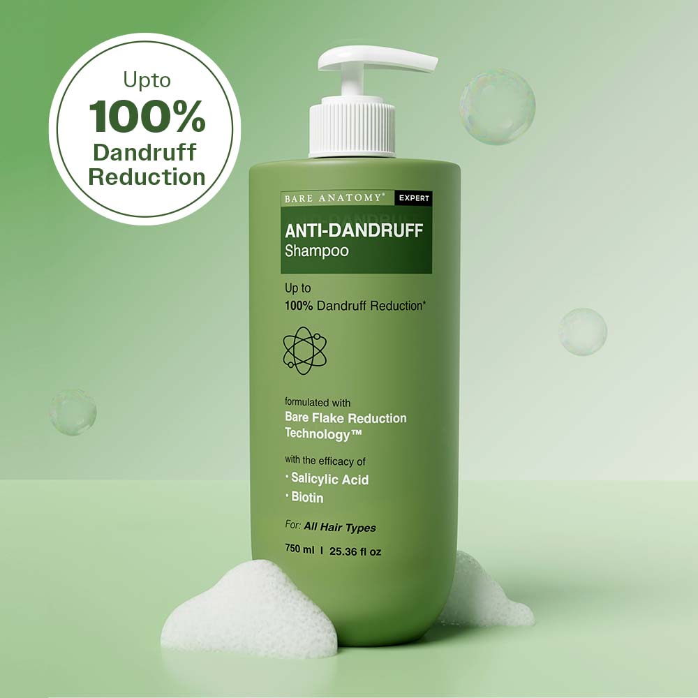 Bare Anatomy Expert Anti-Dandruff Shampoo | Up to 100% Dandruff Reduction | Targets Oily Scalp and Sheds Dry Flakes | 25.5 Ounce
